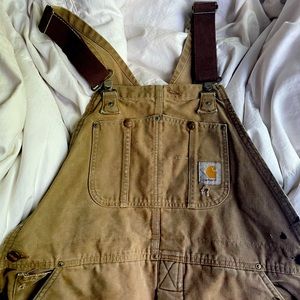 VINTAGE INSULATED CARHARTT OVERALLS 42X30